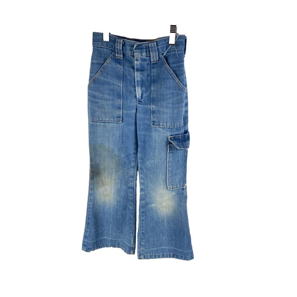 Donmoor Vtg 60s 70s Hippie‎ Boho Bell Bottom Flare Denim Jeans Size 8 (21x21.5")